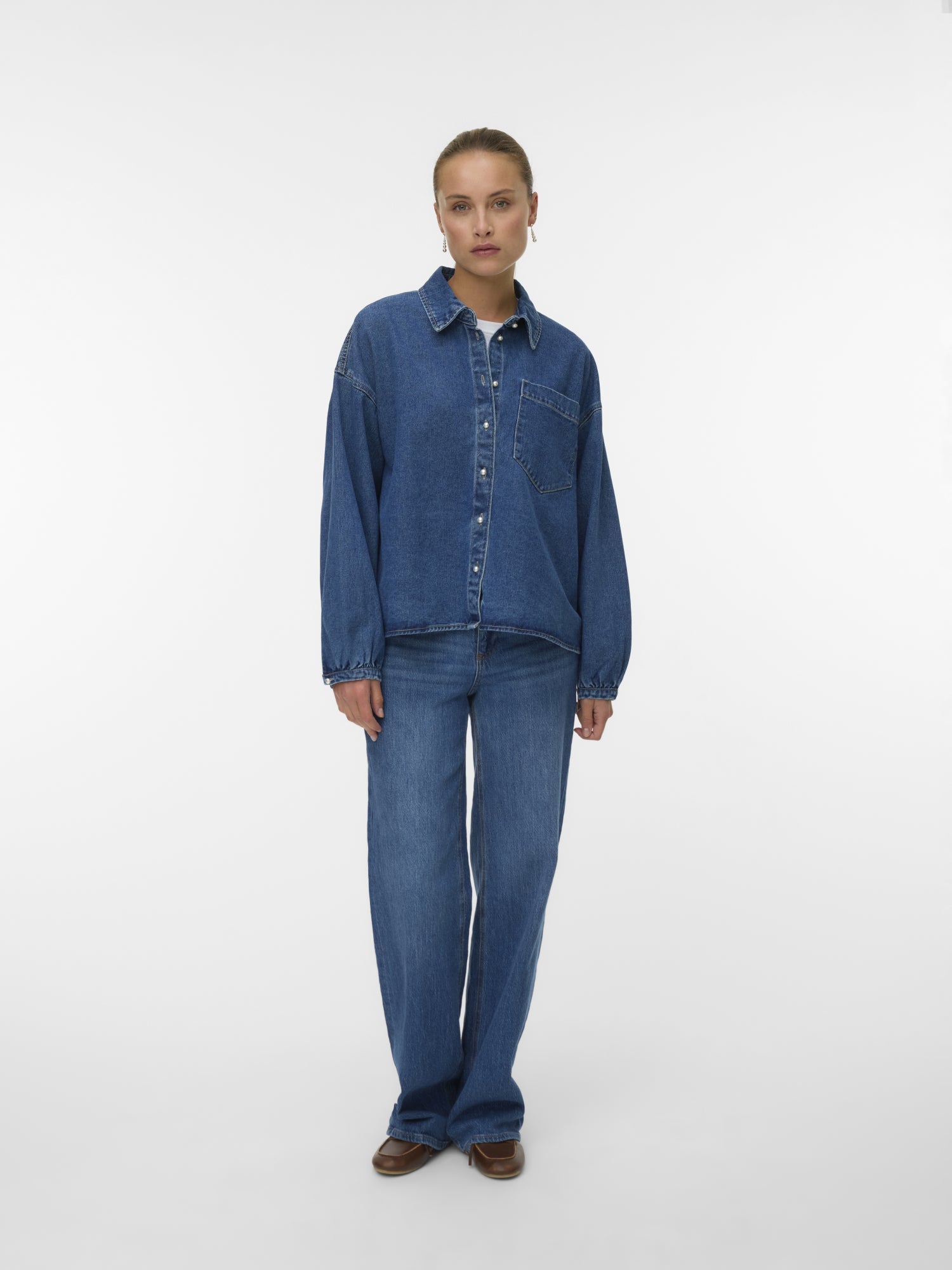 Vero Moda Hemdblusen  blau