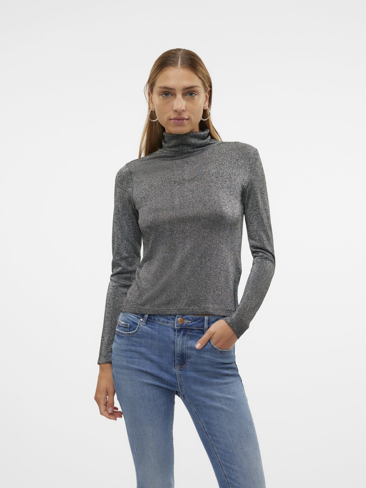 Vero Moda Langarmshirts grau