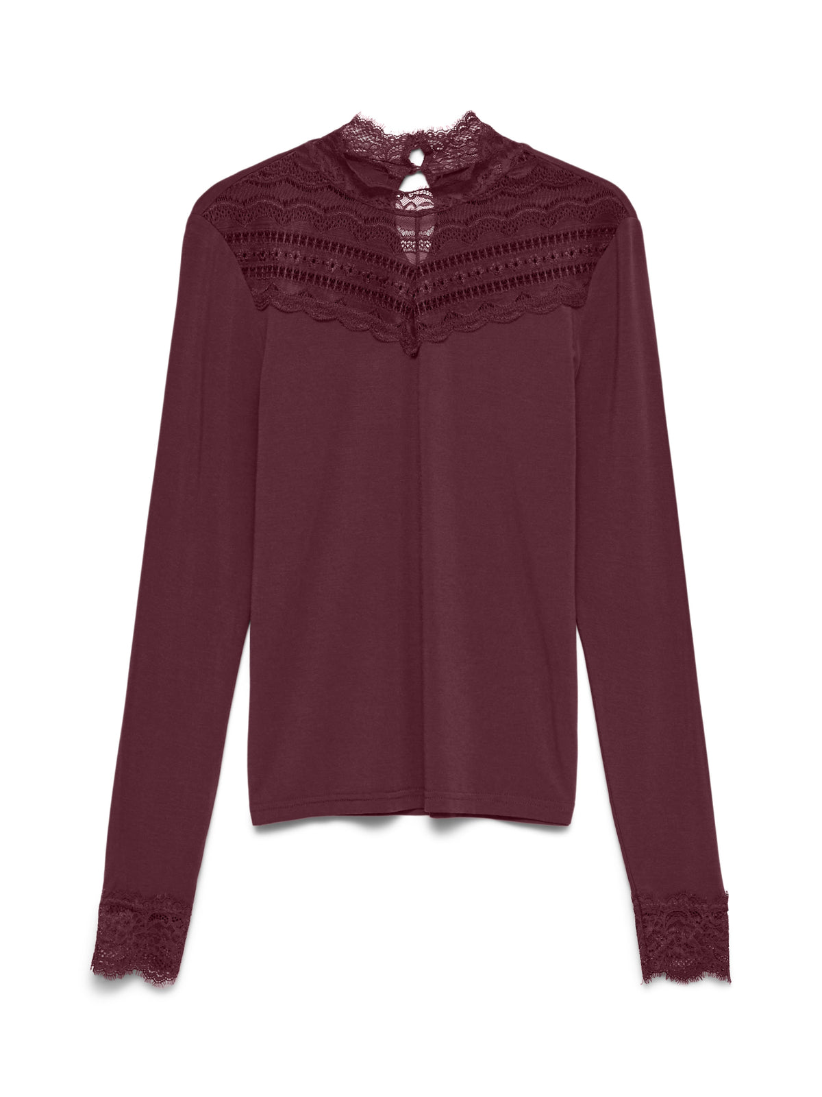 Vero Moda Langarmshirts dunkelrot