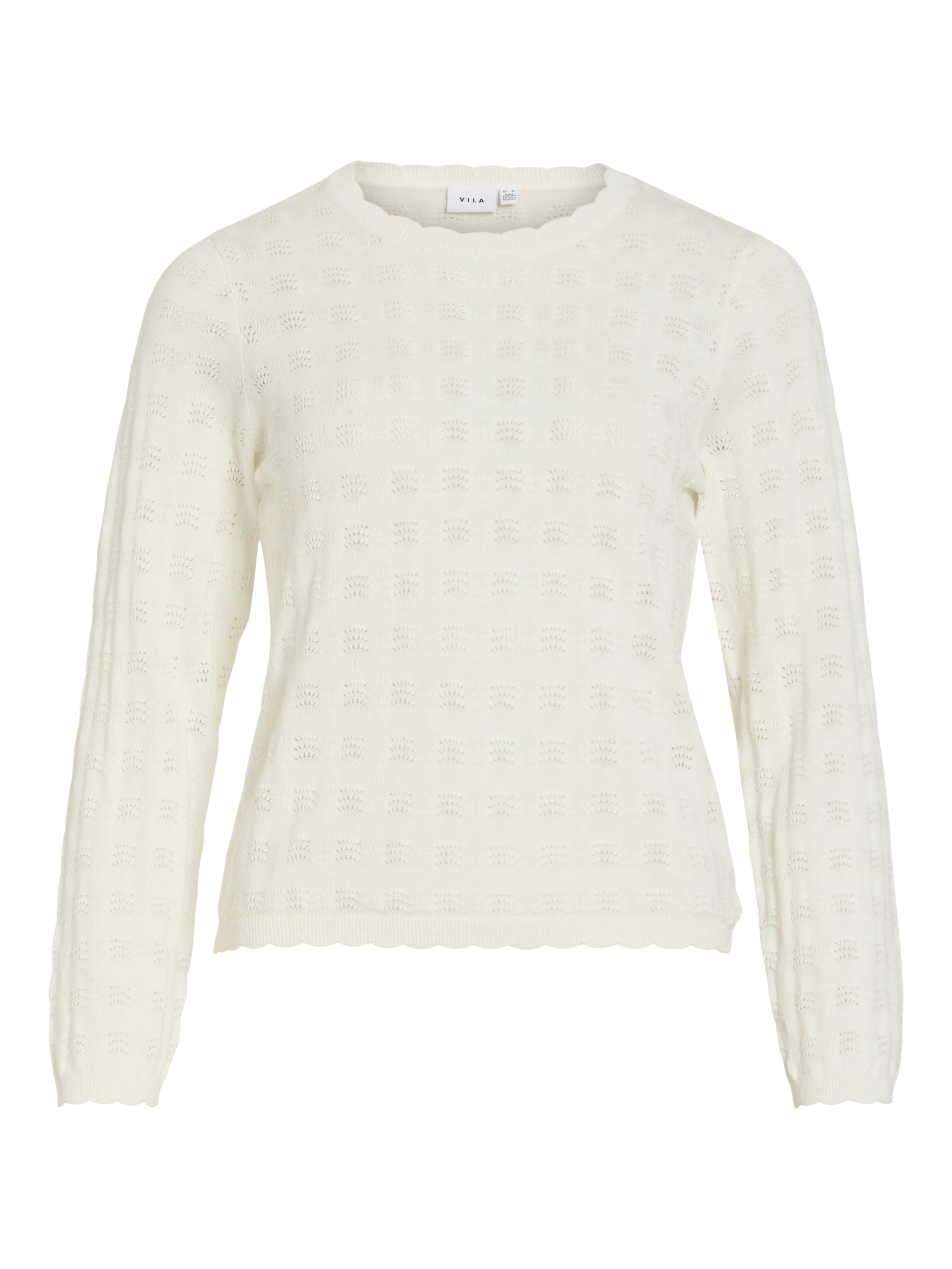 Vila Langarmshirts hellgrau