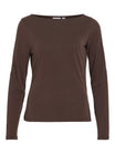 Vila Langarmshirts braun