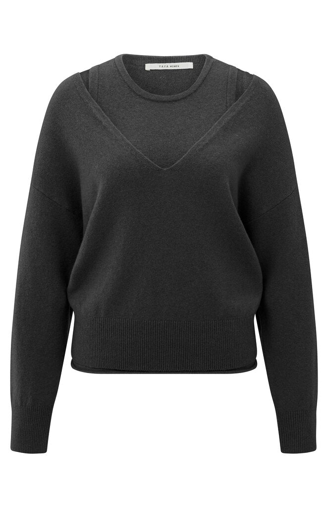 YAYA Sweatshirts schwarz