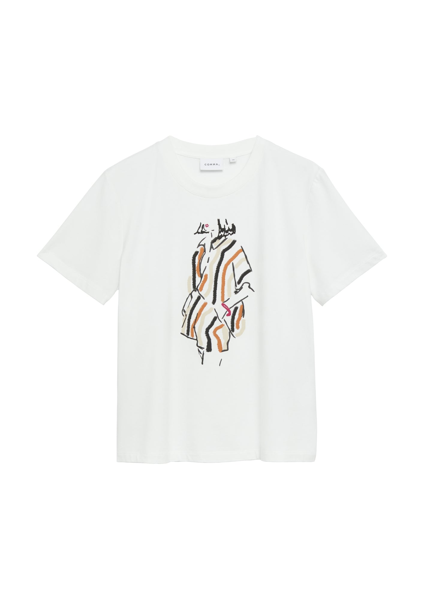 comma T-Shirts weiß