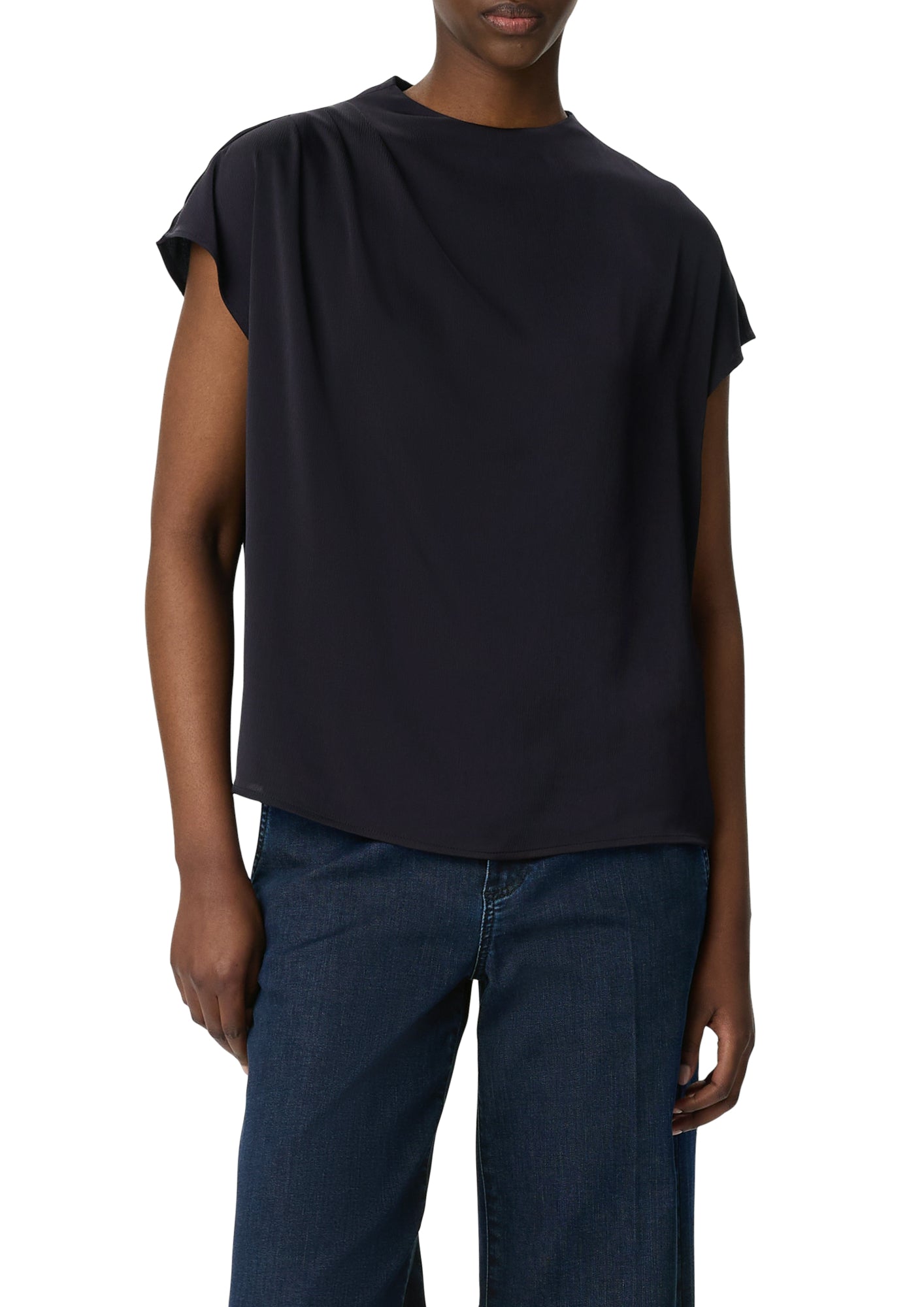 comma Blusen dunkelblau