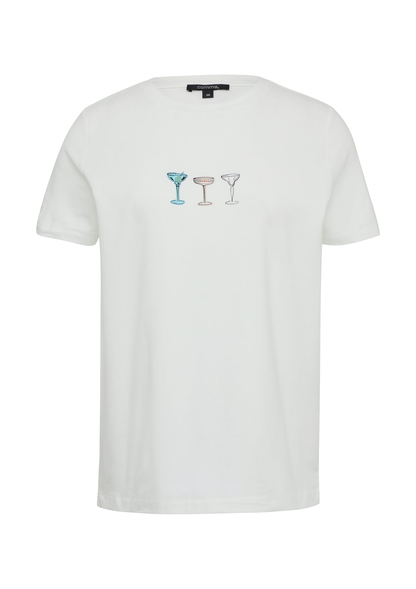 comma T-Shirts weiß