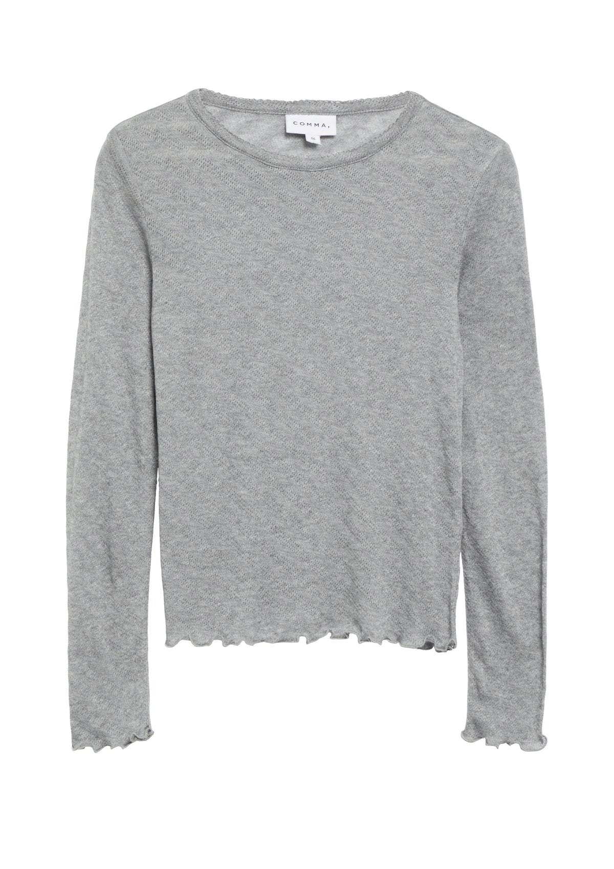 comma Langarmshirts grau