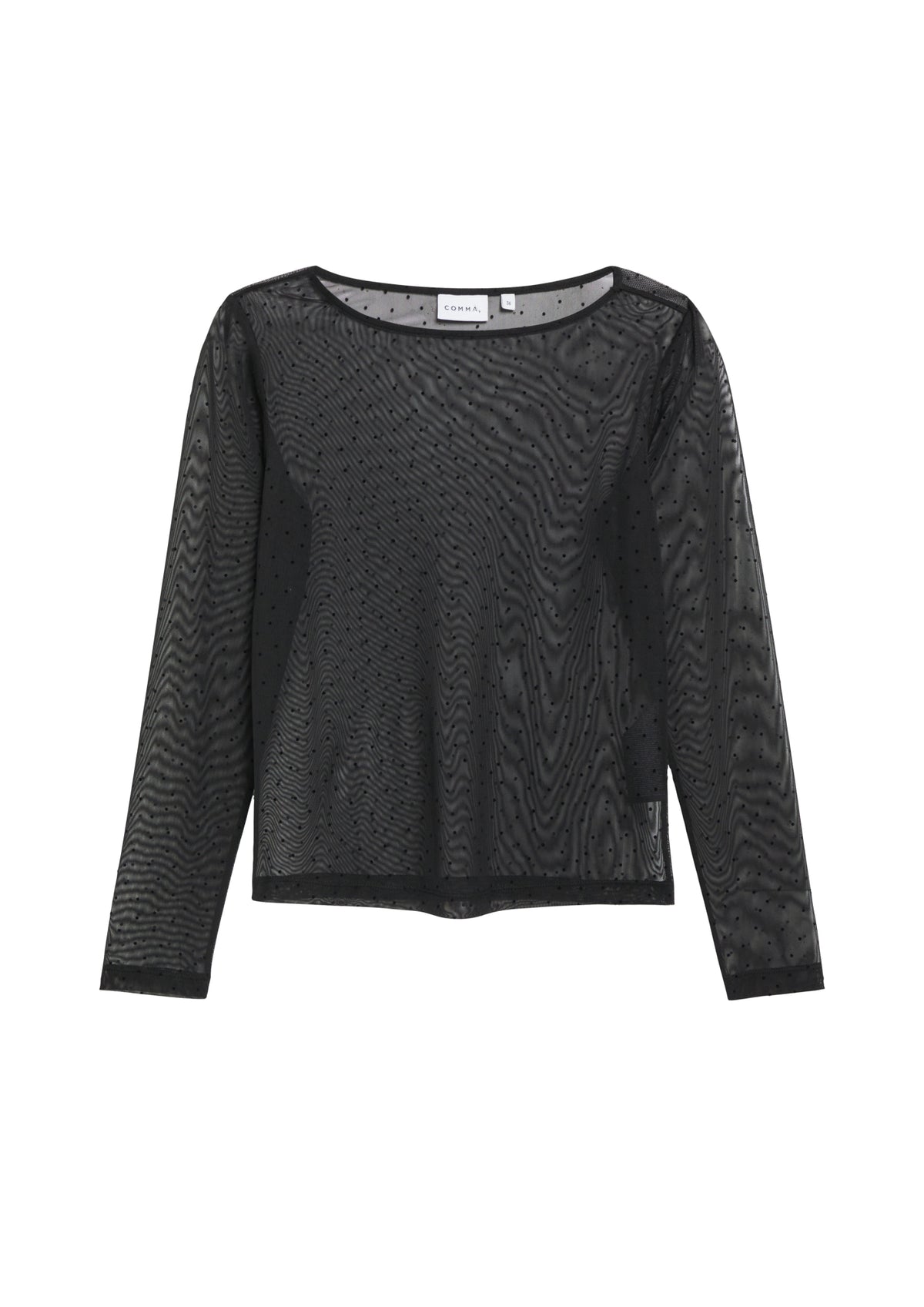 comma Langarmshirts schwarz