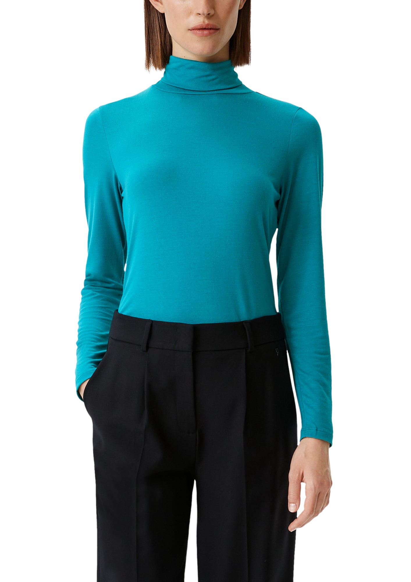 comma Langarmshirts petrol