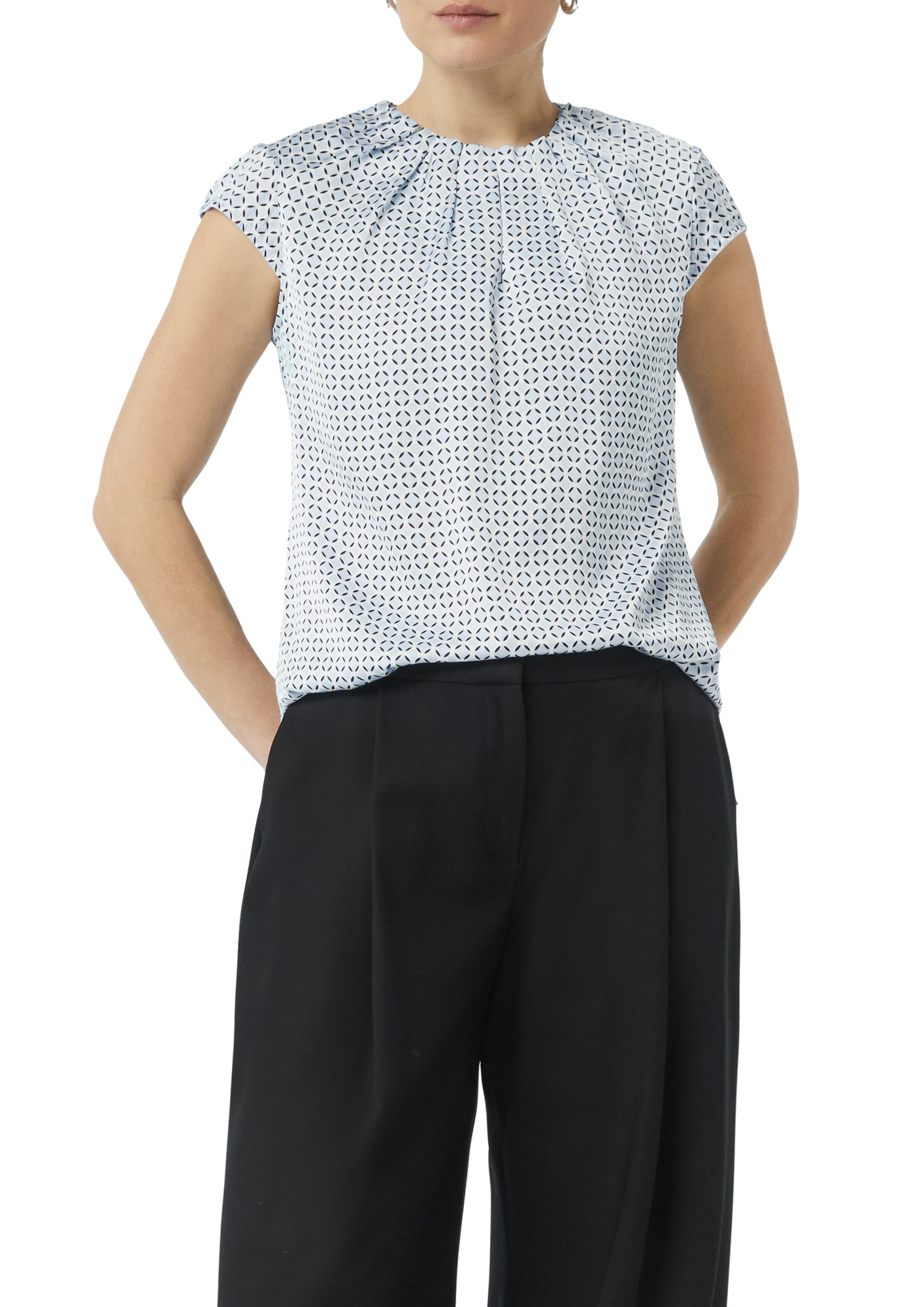 comma Blusen hellblau