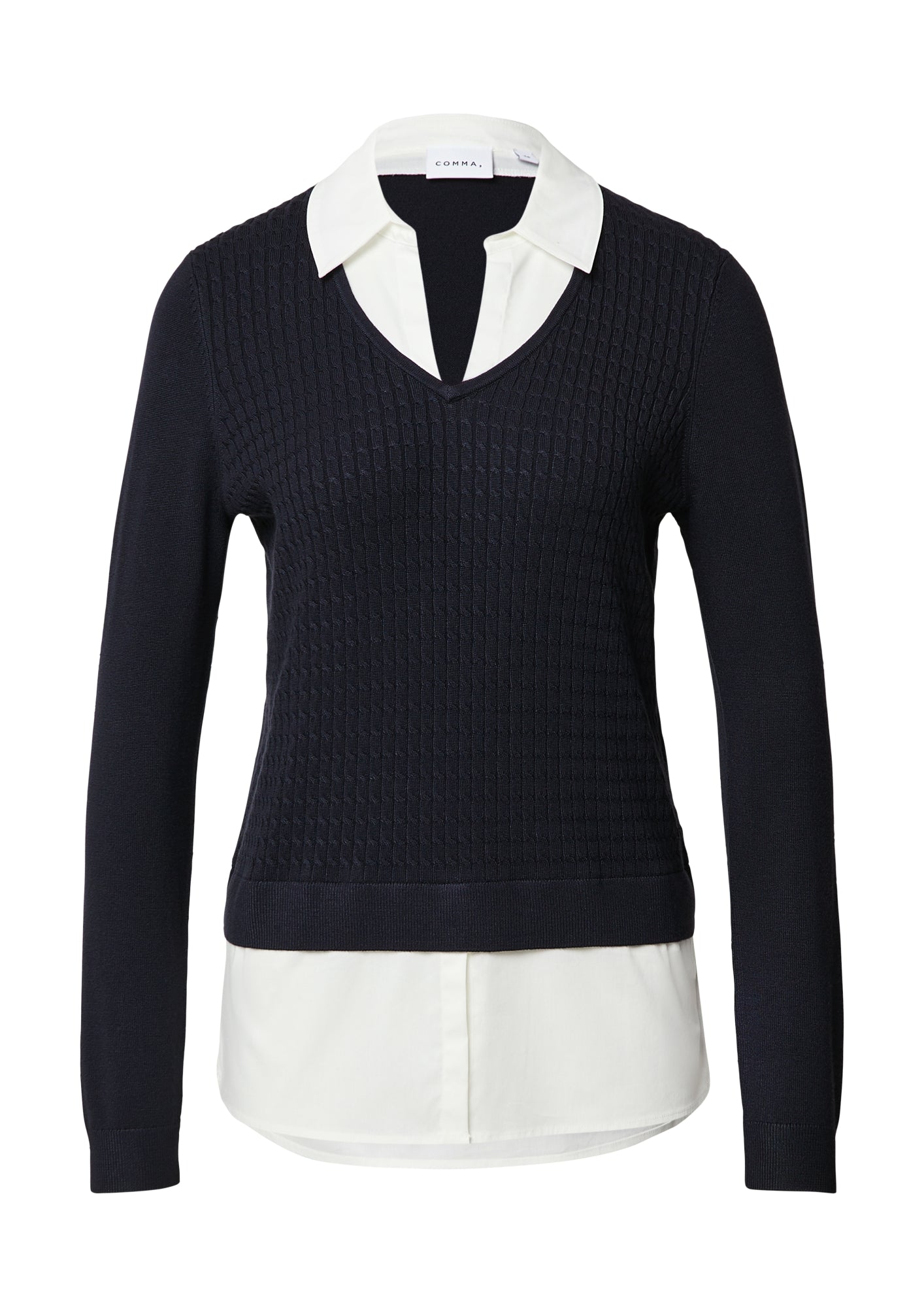 comma Pullover blau