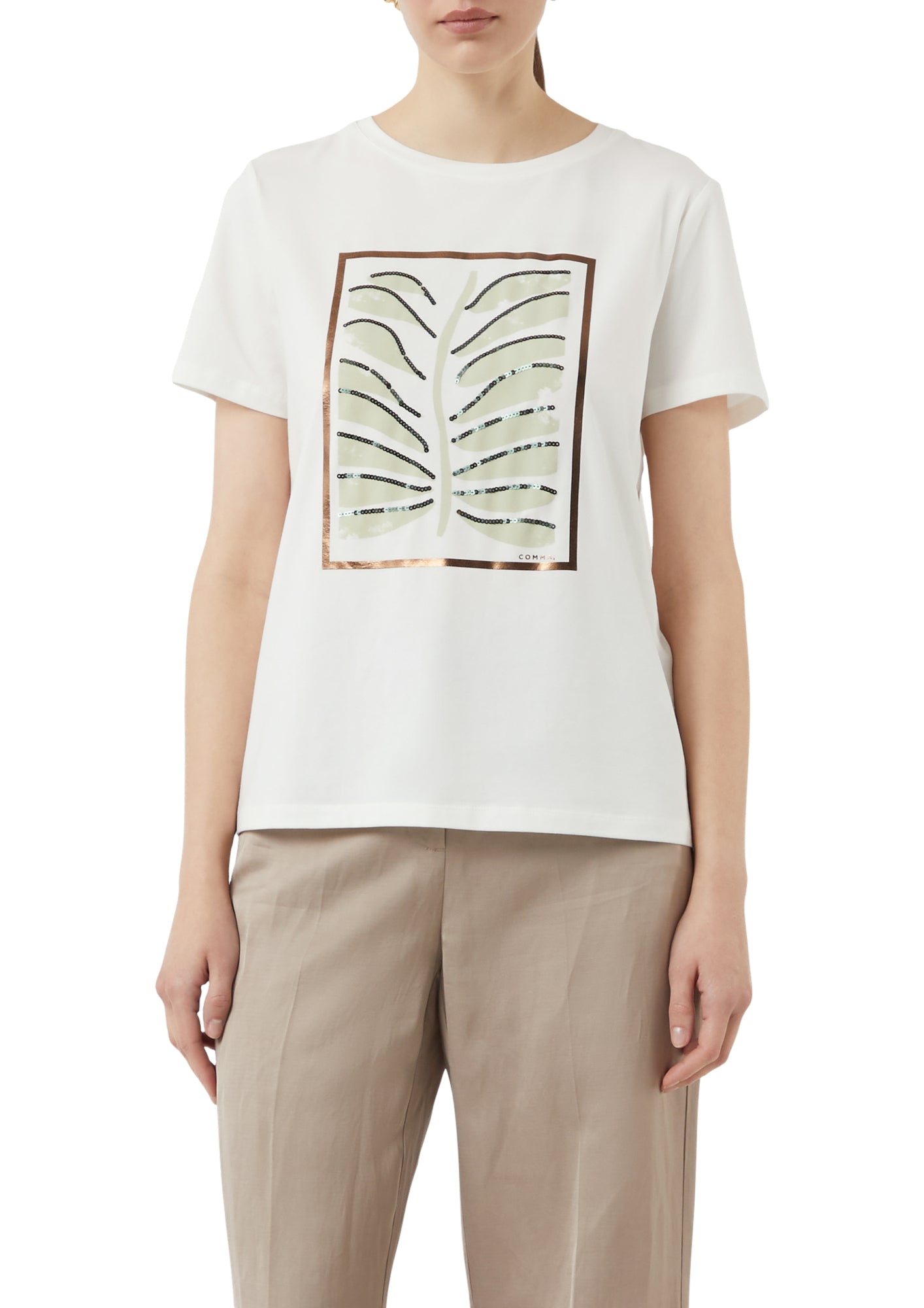 comma T-Shirts weiß