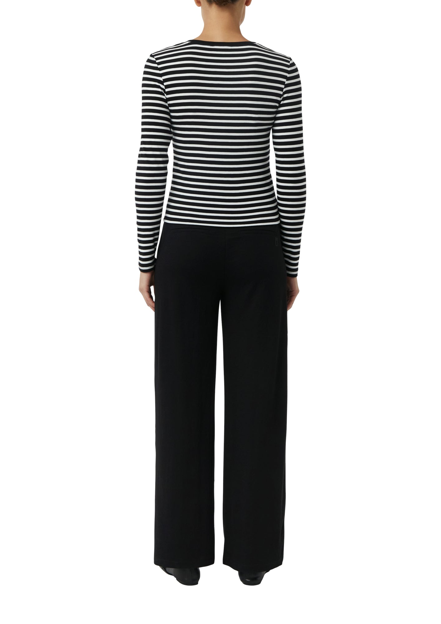 comma casual identity Langarmshirts schwarz