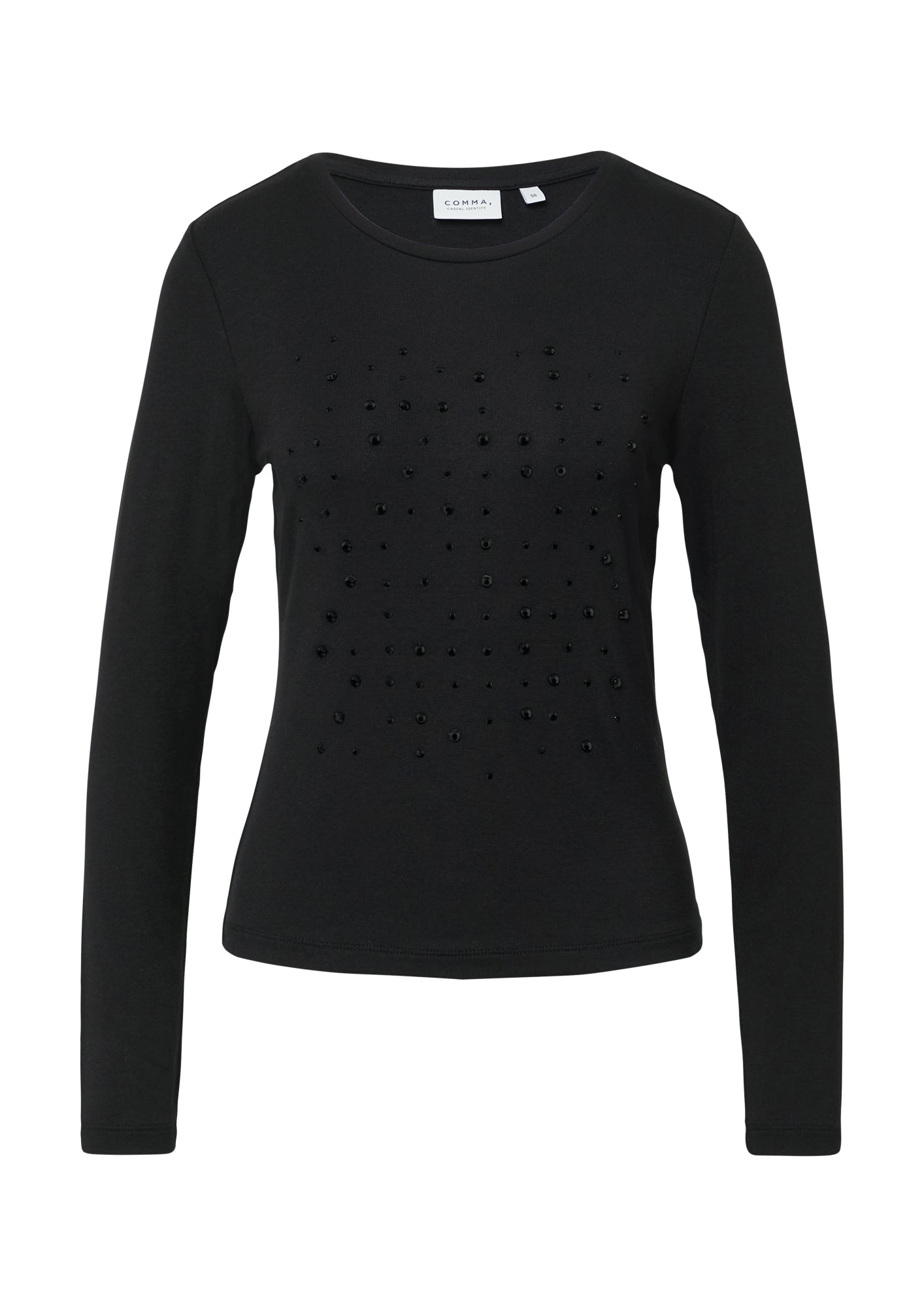 comma casual identity Langarmshirts schwarz