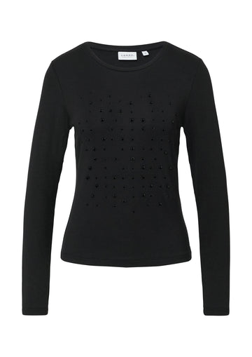 Langarmshirt mit Schmucksteinen