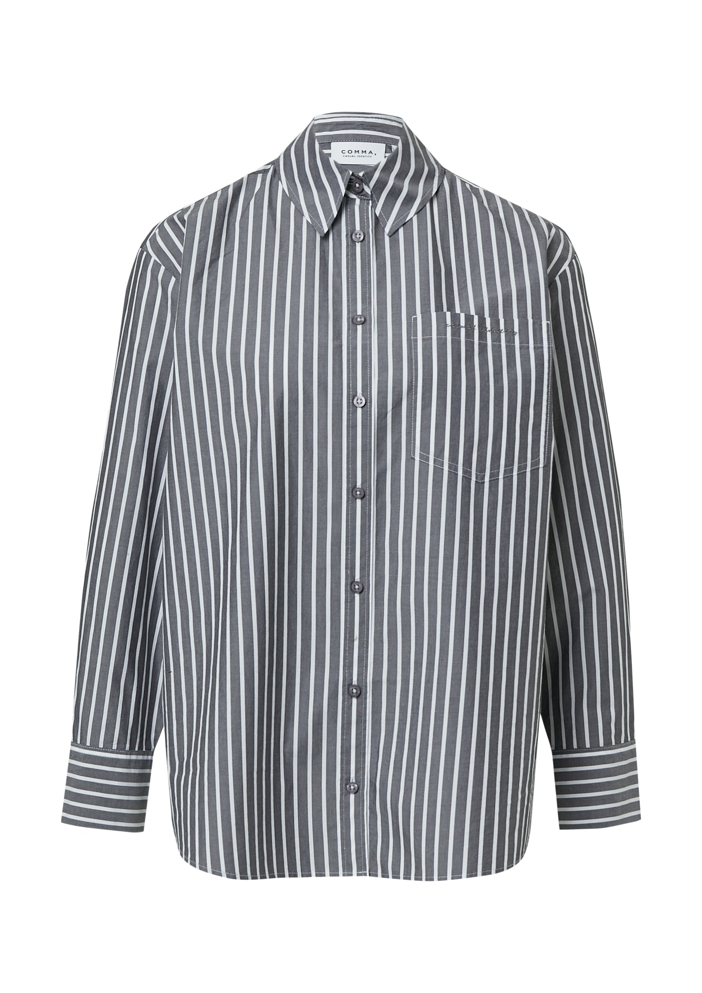 comma casual identity Hemdblusen grau