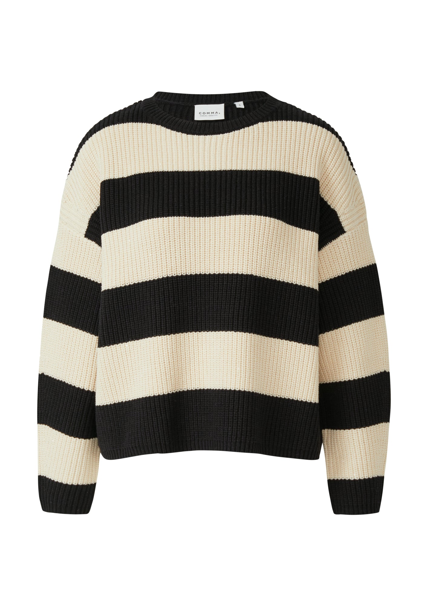 comma casual identity Pullover schwarz