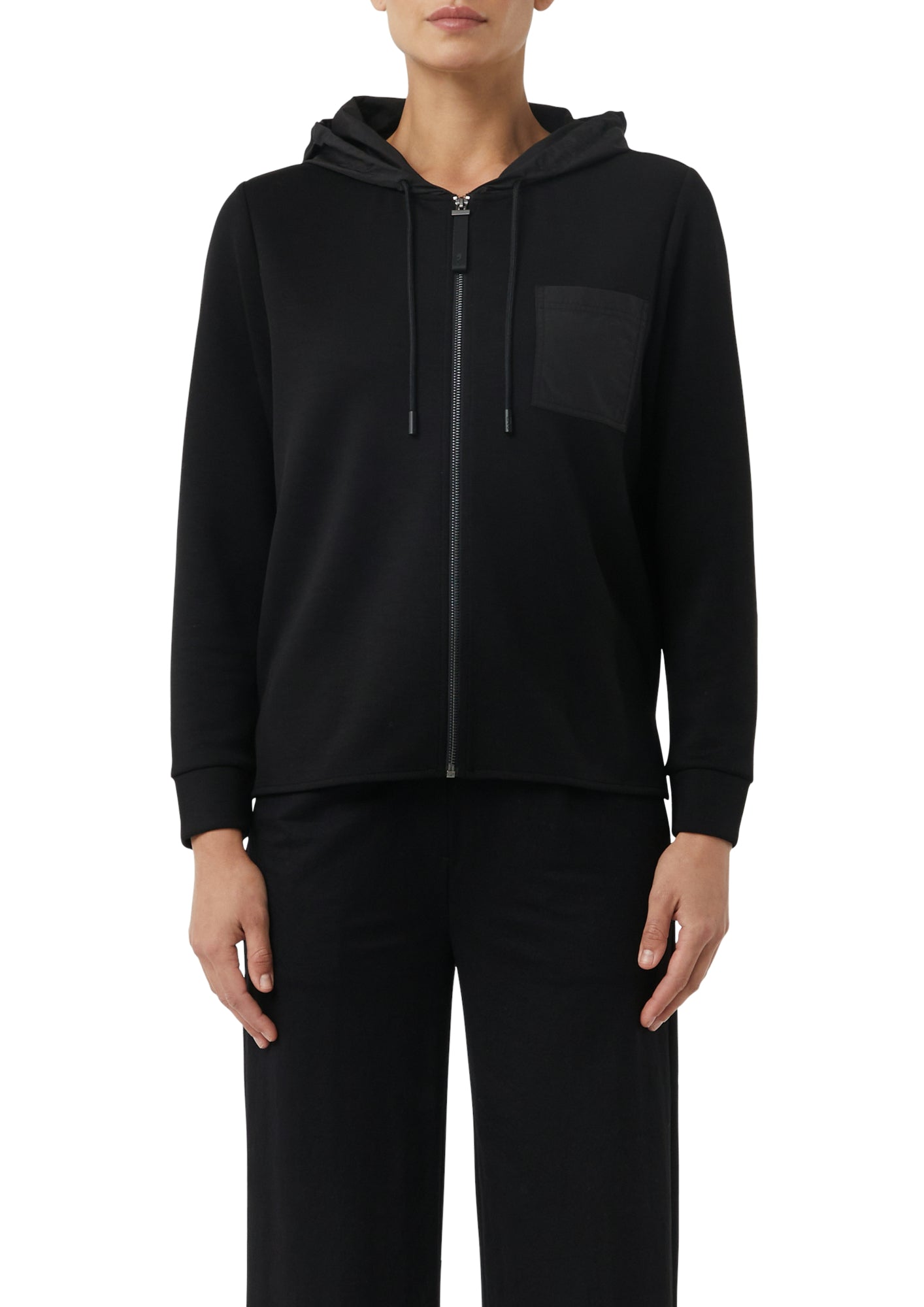 comma casual identity Sweatjacken schwarz