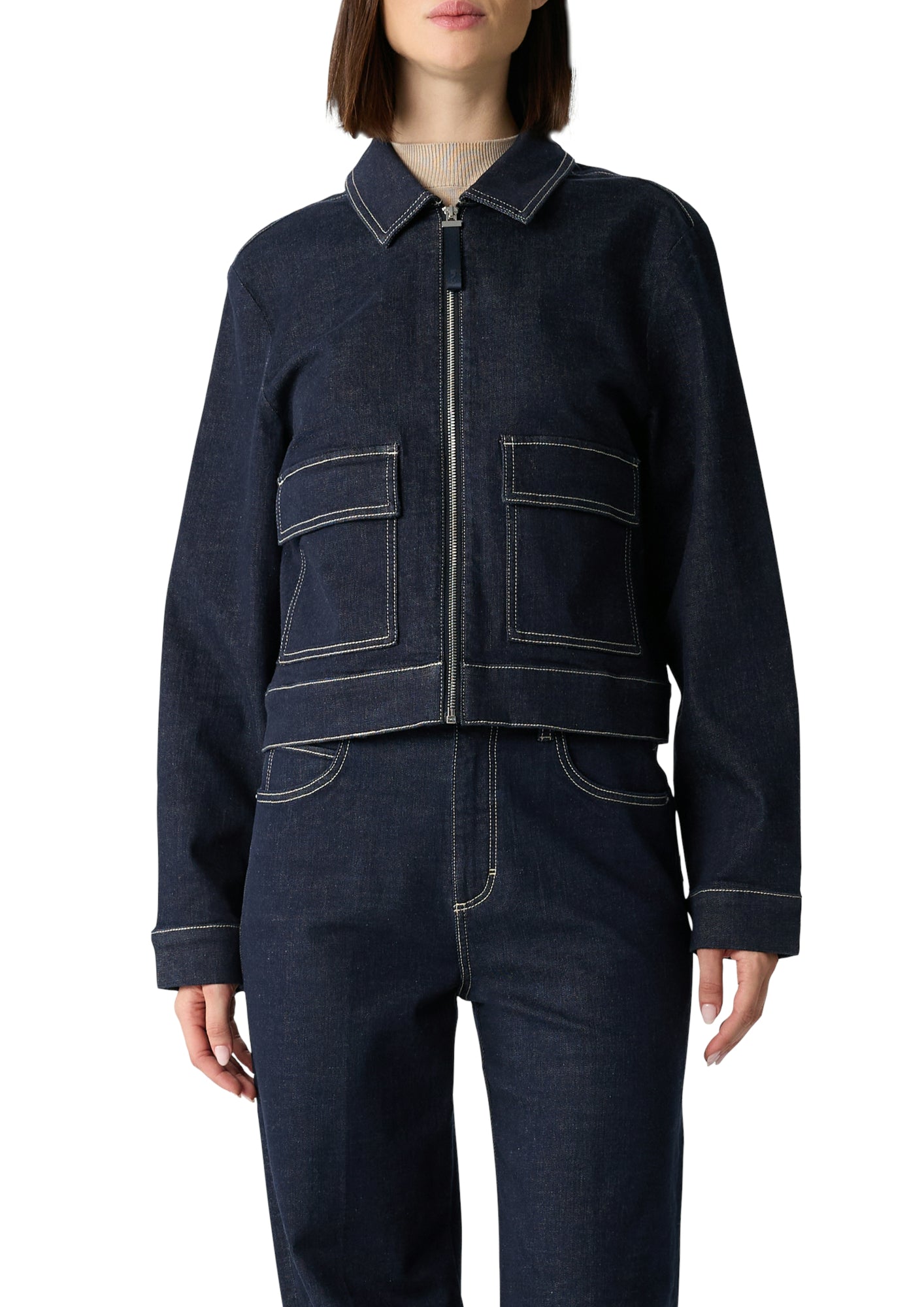 comma casual identity Jeansjacken  dunkelblau