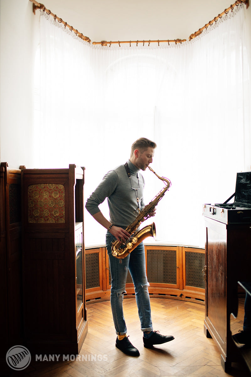 many mornings Socken gelb