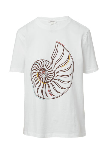 Jersey-T-Shirt mit Frontprint