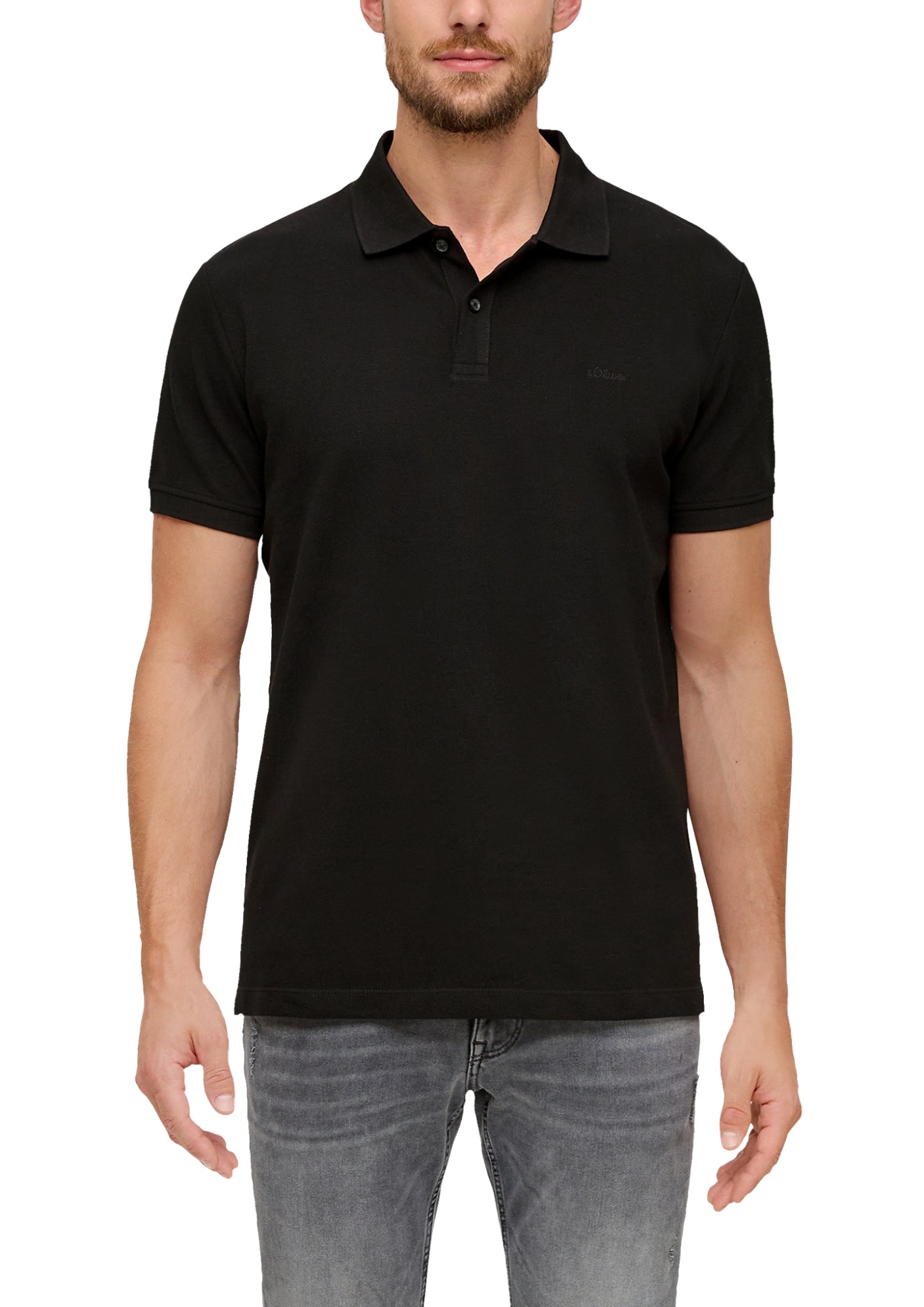 s.Oliver Poloshirts schwarz