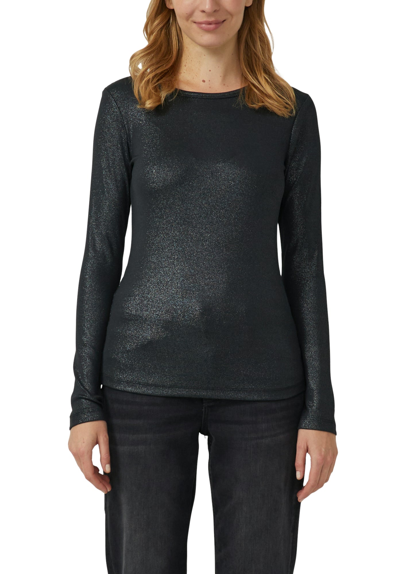 s.Oliver Langarmshirts  schwarz