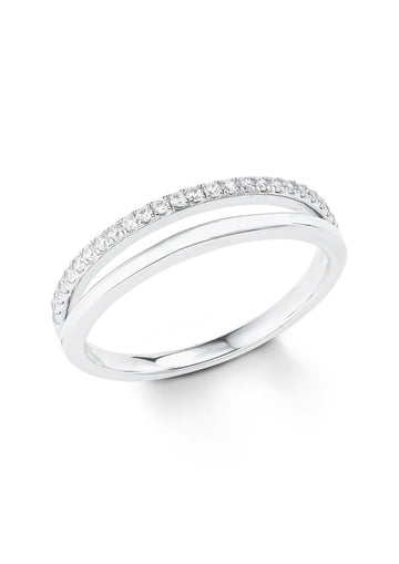 Silbering mit Zirkonia