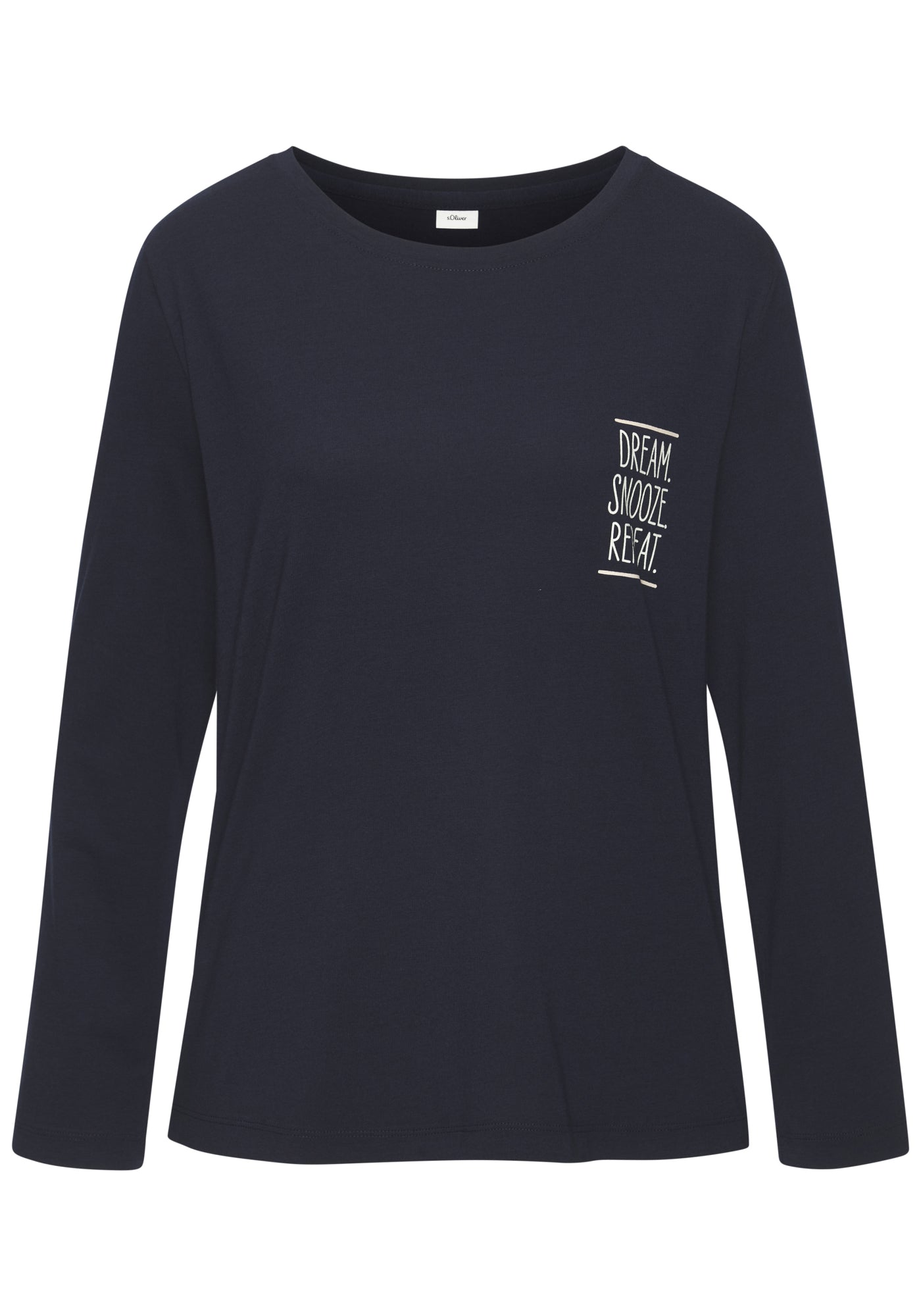 s.Oliver Pyjamashirts dunkelblau