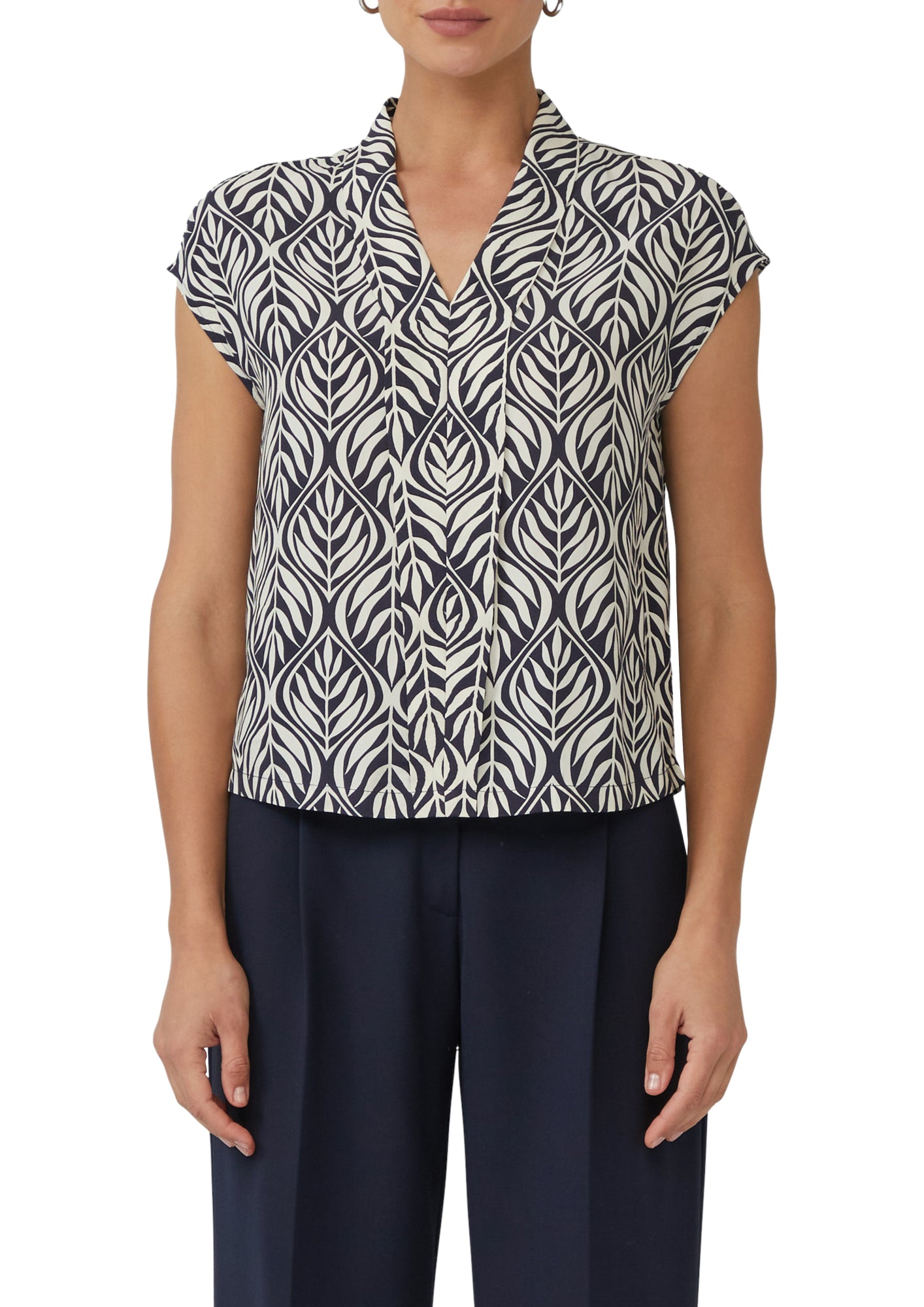 s.Oliver BLACK LABEL Blusen dunkelblau