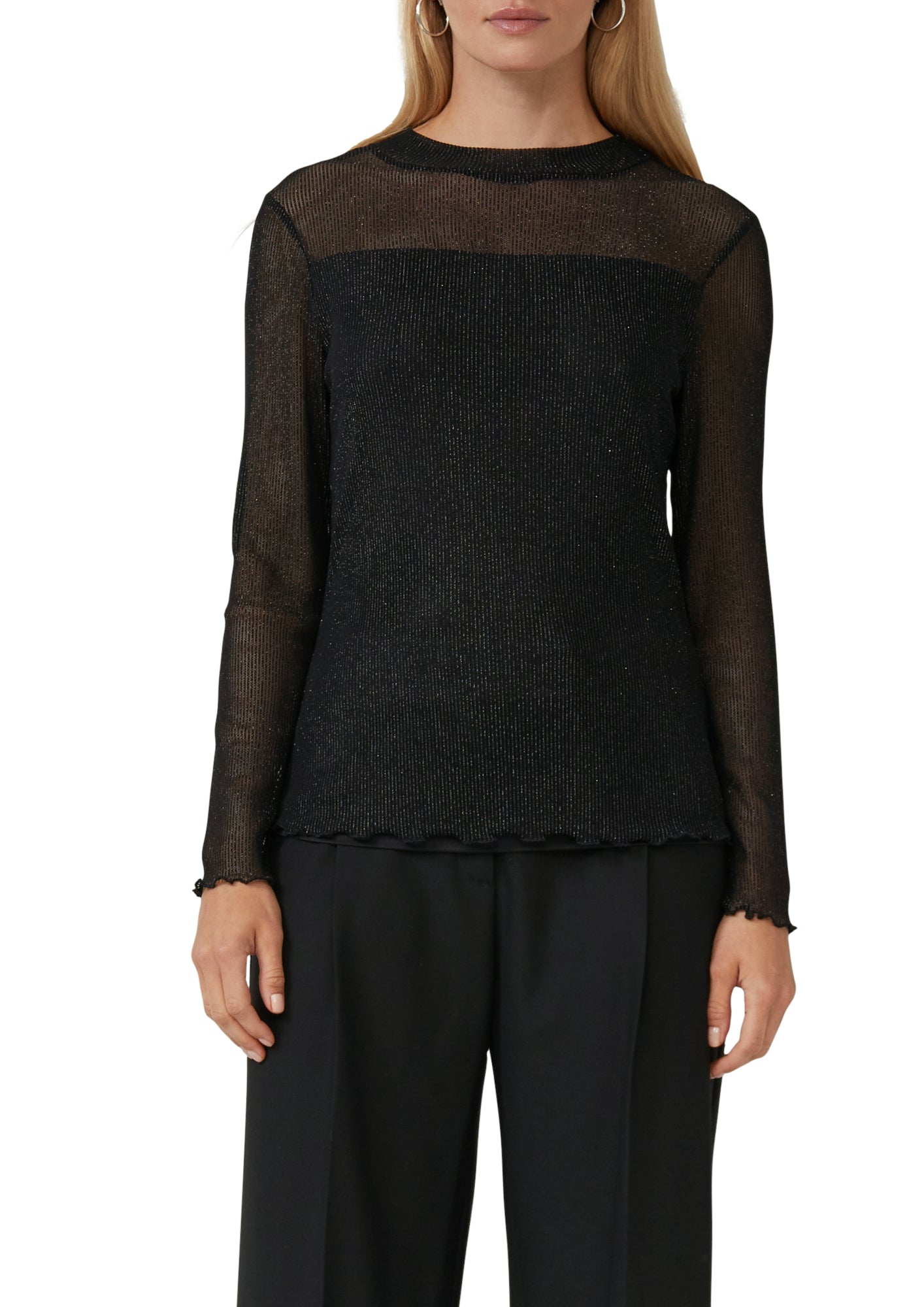 s.Oliver BLACK LABEL Langarmshirts schwarz