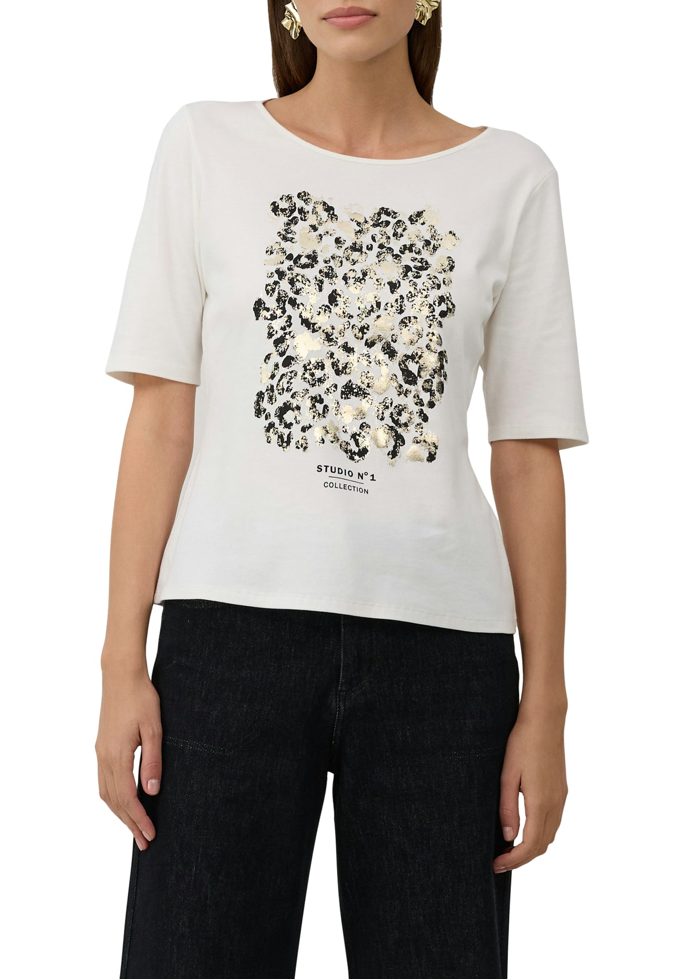 s.Oliver BLACK LABEL T-Shirts creme