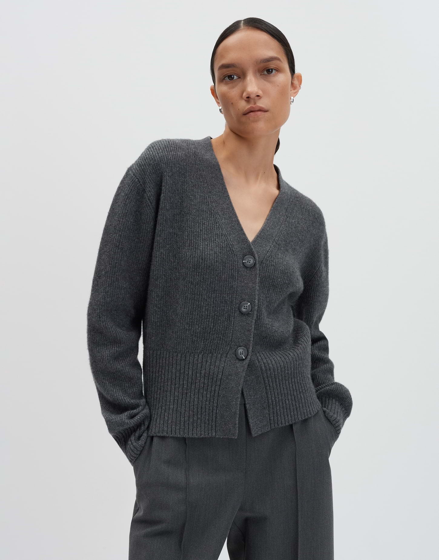 someday Strickjacken  dunkelgrau