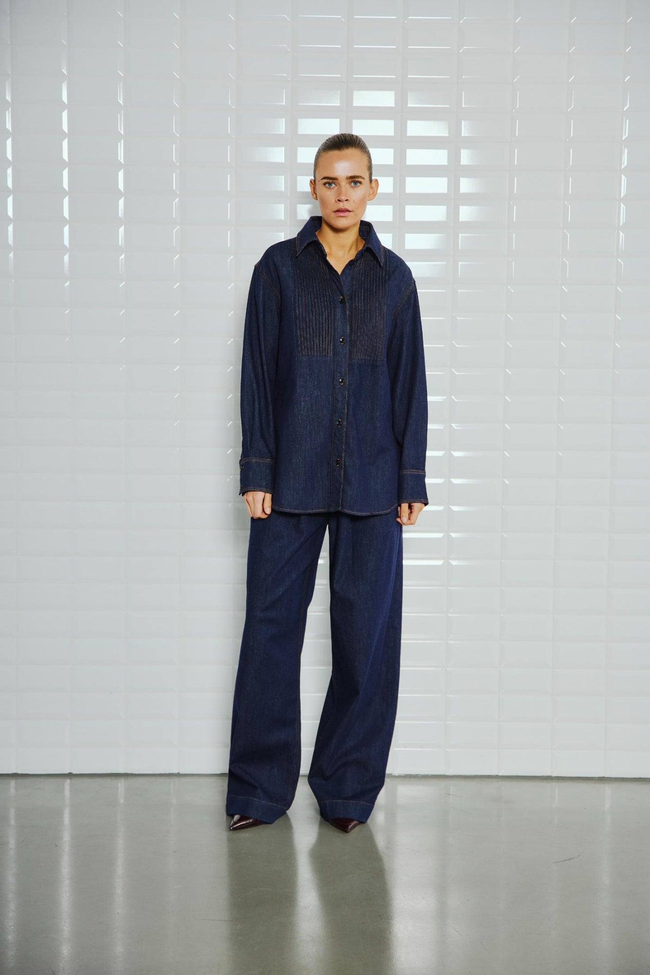 with black Hemdblusen dunkelblau