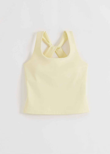 Lunar Running Top in Lemon White