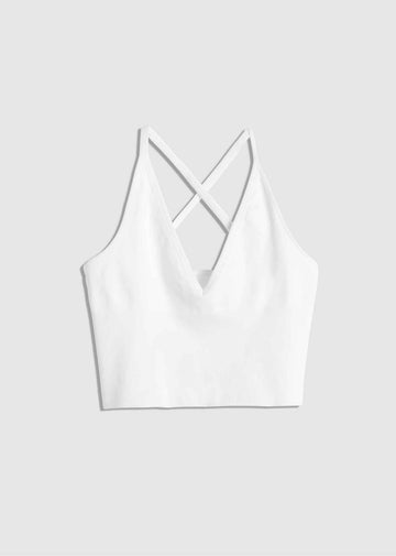 Shape Seamless Cross Back Bralette in Weiß
