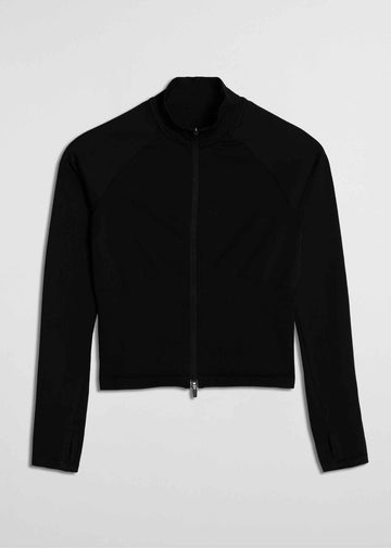 Shape Seamless Zip Jacket in Schwarz