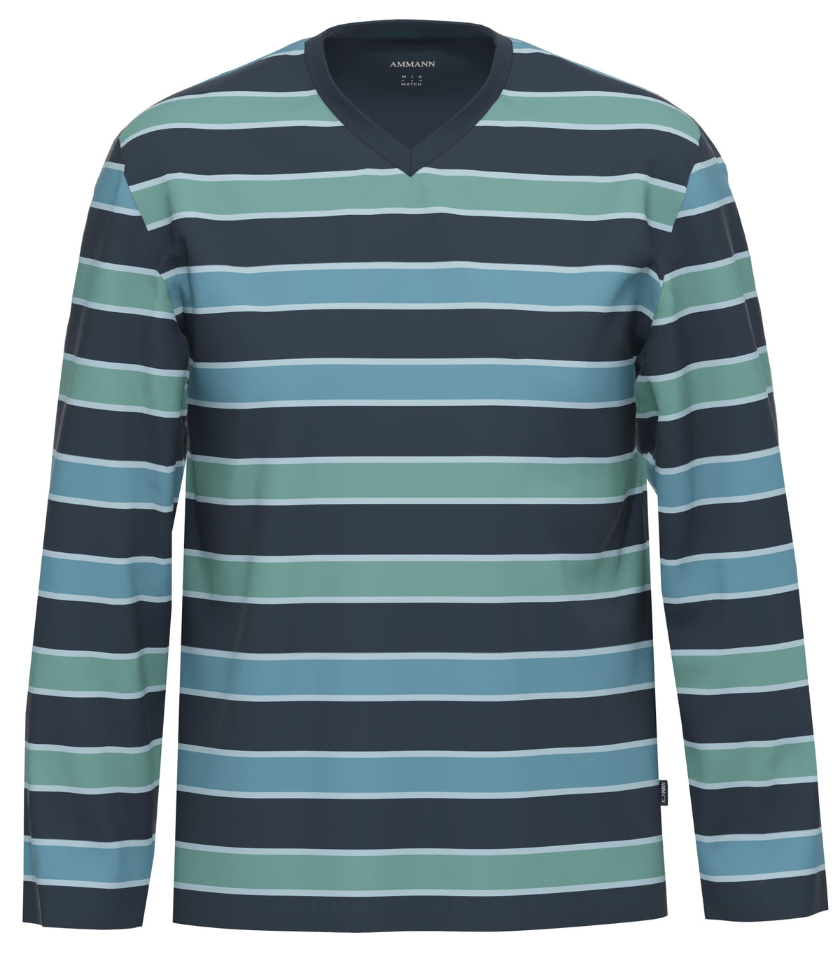 Ammann Pyjamashirts  dunkelblau
