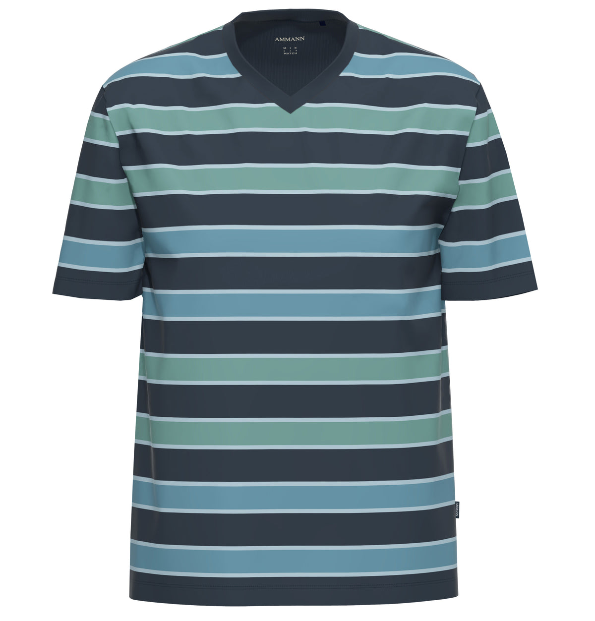 Ammann Pyjamashirts  dunkelblau