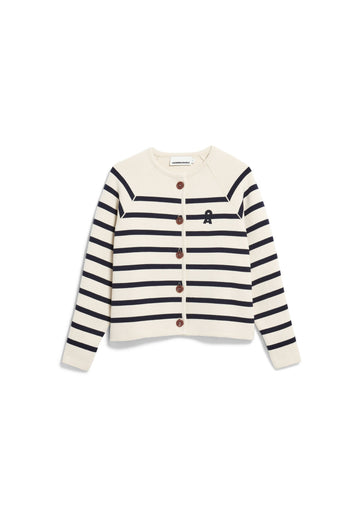 Gestreifte Strickjacke