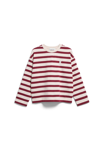 Oversized Sweatshirt mit Streifen und Logo-Stickerei