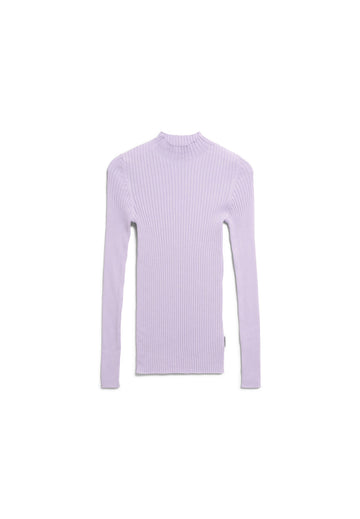 Rippstrickpullover aus Bio-Baumwolle mit Mock-Ausschnitt