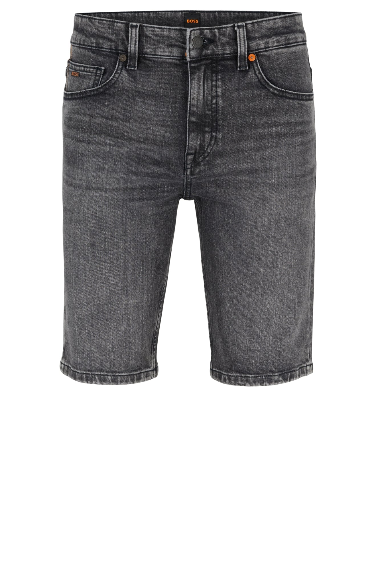 BOSS Jeansshorts  dunkelgrau