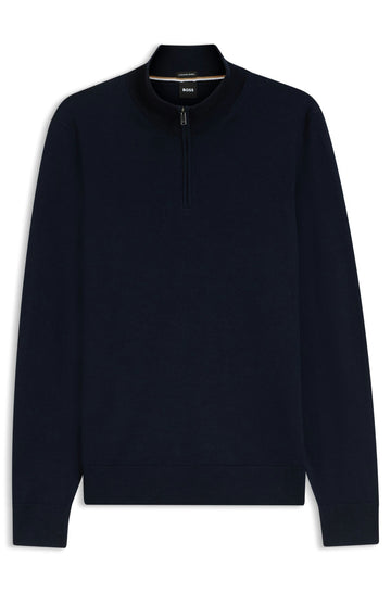 Merinowoll-Pullover mit Stehkragen im Regular Fit