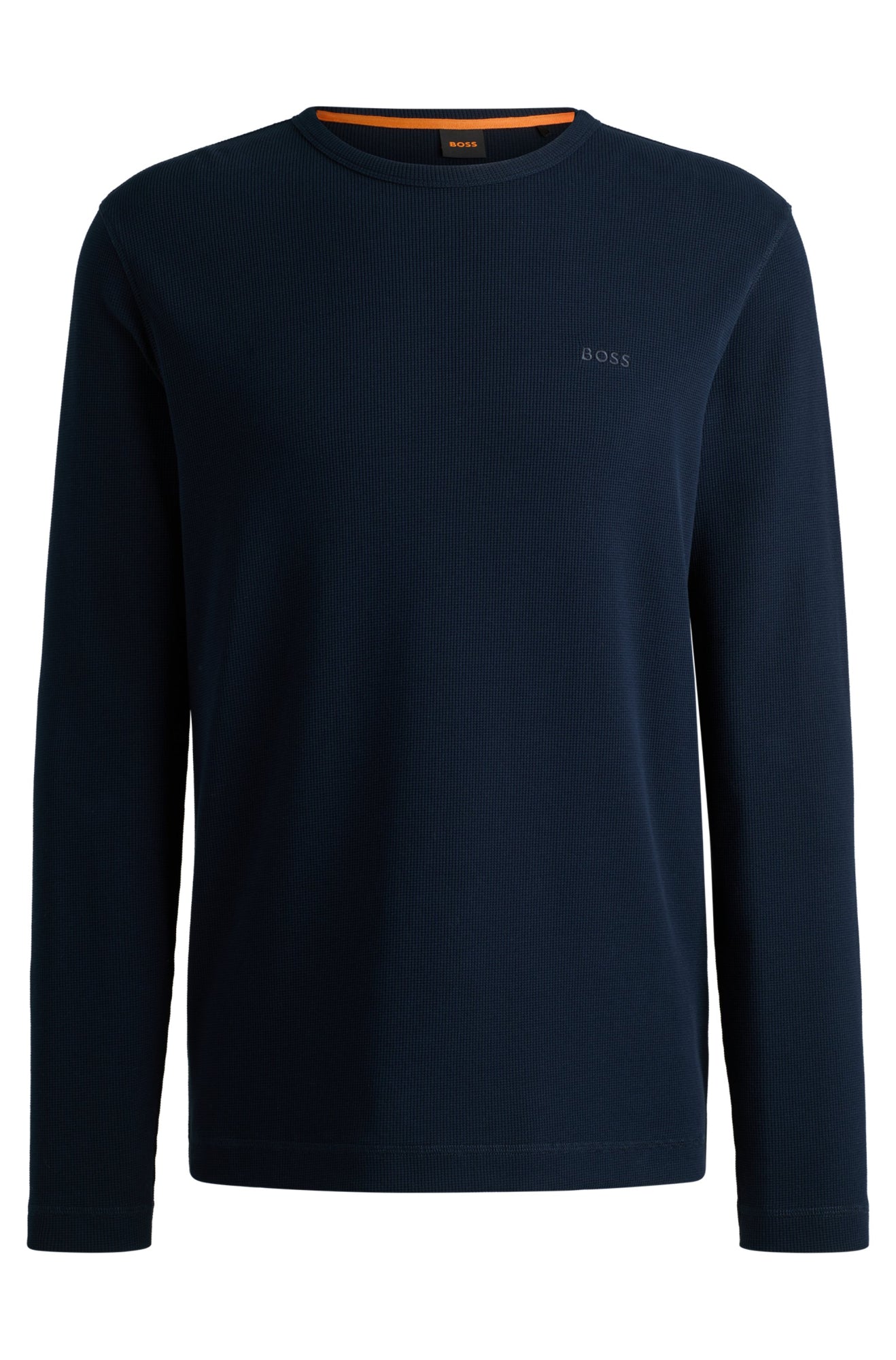 BOSS Orange Langarmshirts  dunkelblau