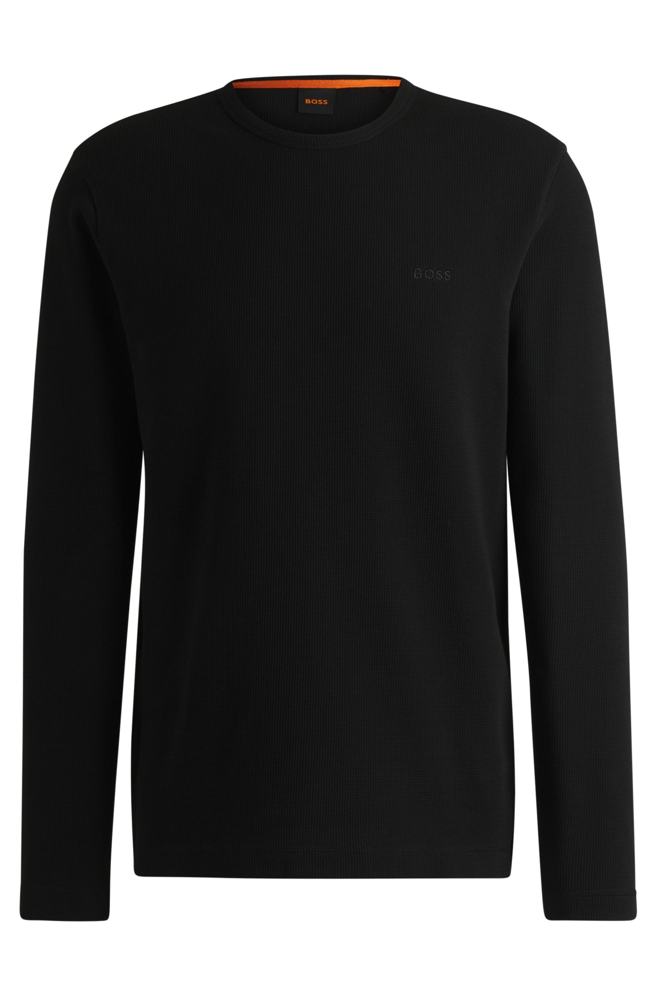 BOSS Orange Langarmshirts  schwarz