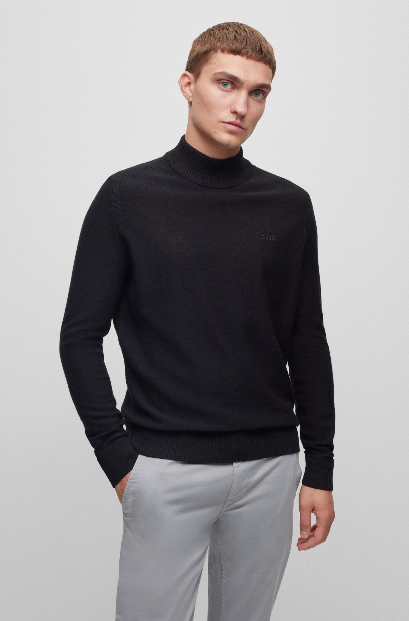 BOSS Orange Pullover  schwarz