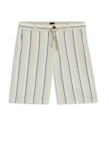 Shorts aus Leinen-Baumwoll-Mix