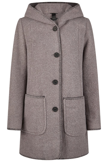 Wolljacke mit Kapuze