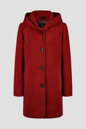 Wolljacke mit Kapuze