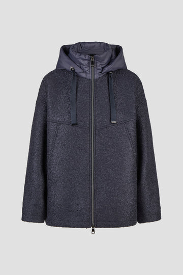 Wolljacke mit Kapuze